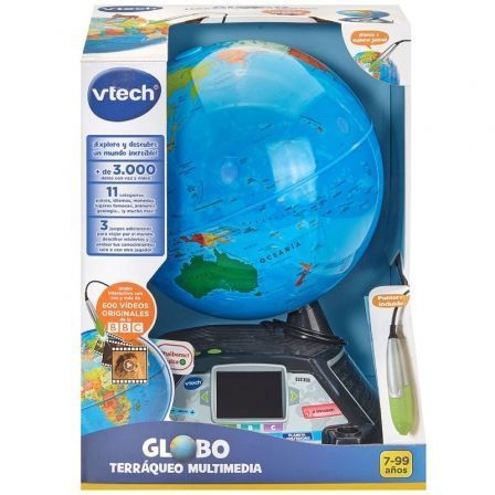Vtech Globo Terráqueo Interactivo Multimedia con Pantalla LCD y Vídeos BBC Vtech Globo Terráqueo Interactivo Multimedia con Pantalla LCD y Vídeos BBC
